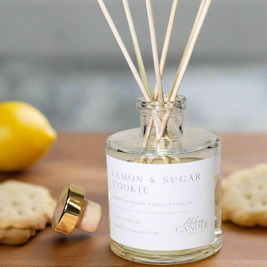 Lemon and Sugar Cookie Reed Diffuser - Abboo Candle Co