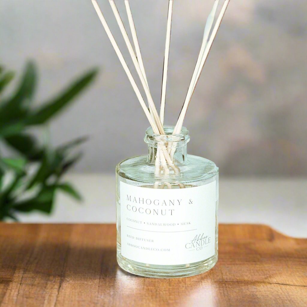 Mahogany and Coconut Reed Diffuser - Abboo Candle Co