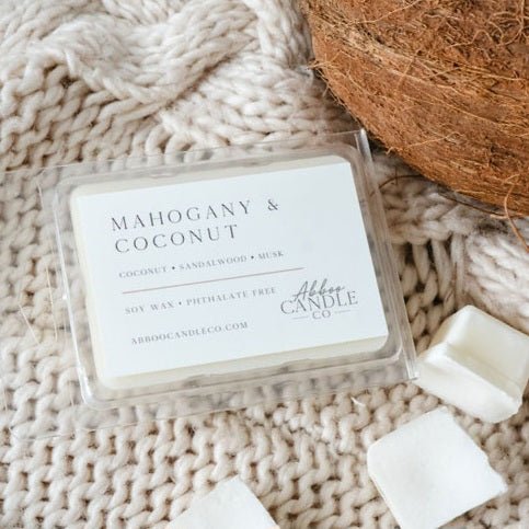 Mahogany and Coconut Soy Wax Melts - Abboo Candle Co