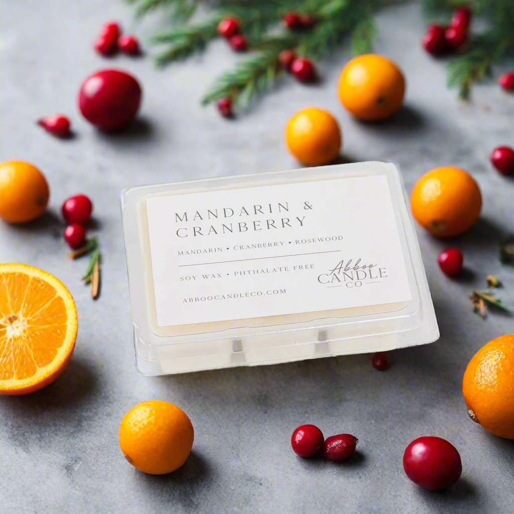 Mandarin and Cranberry Soy Wax Melts - Abboo Candle Co