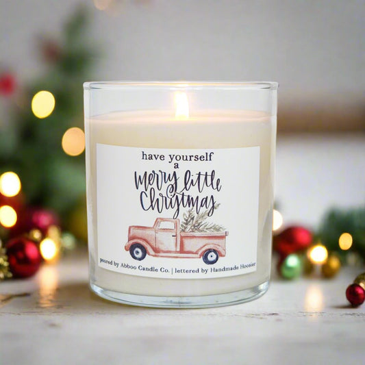 Merry Little Christmas Soy Tumbler Candle - Abboo Candle Co