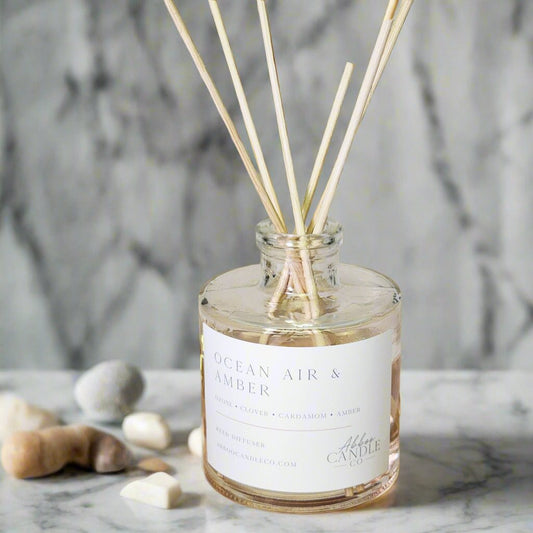 Ocean Air and Amber Reed Diffuser - Abboo Candle Co