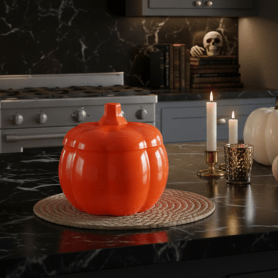 Orange Glass Pumpkin Candle - Limited Edition - Abboo Candle Co