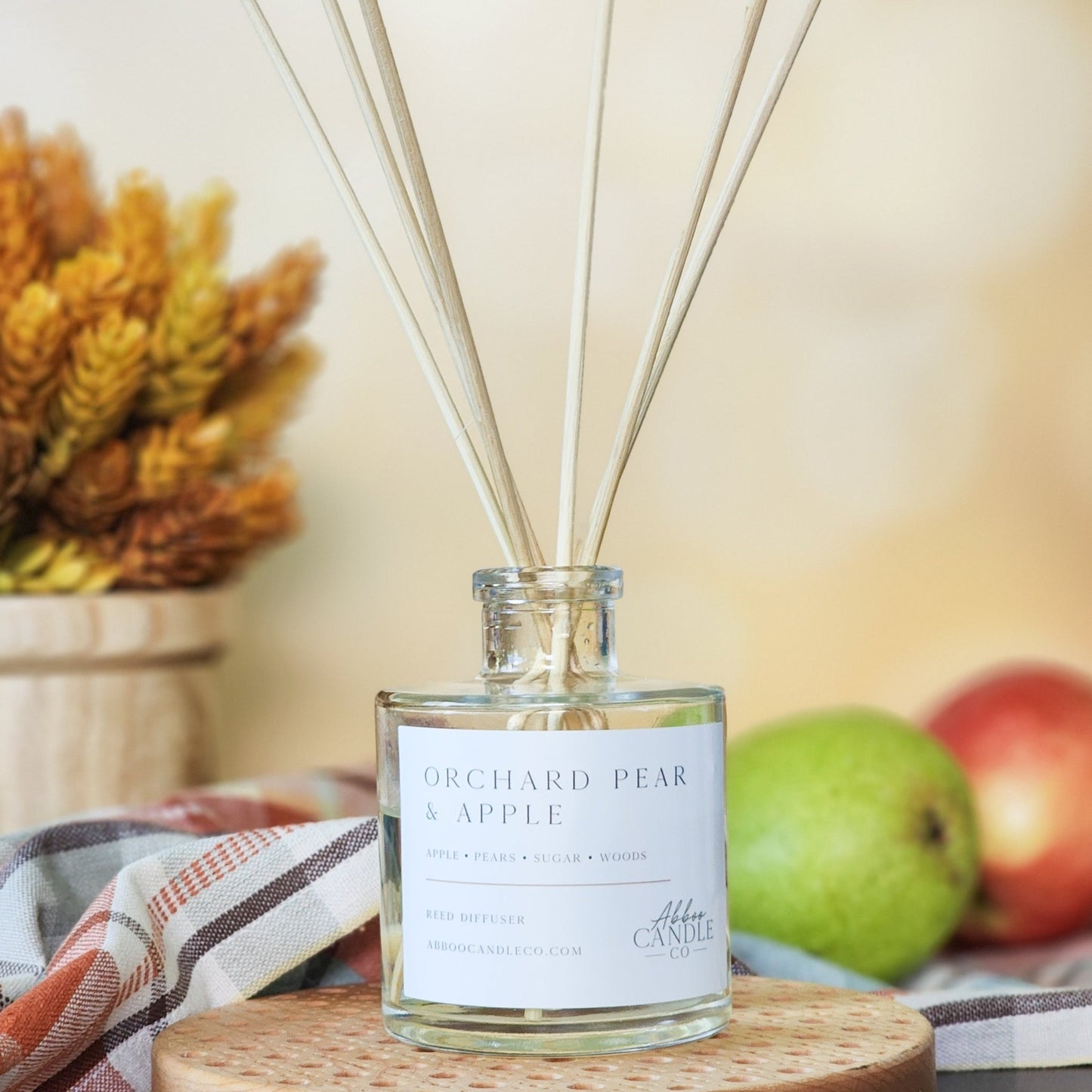 Orchard Pear and Apple Reed Diffuser - Abboo Candle Co