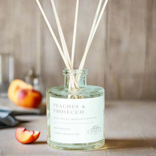 Peaches and Prosecco Reed Diffuser - Abboo Candle Co