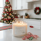 Peppermint and Vanilla 3 - Wick Soy Candle - Abboo Candle Co