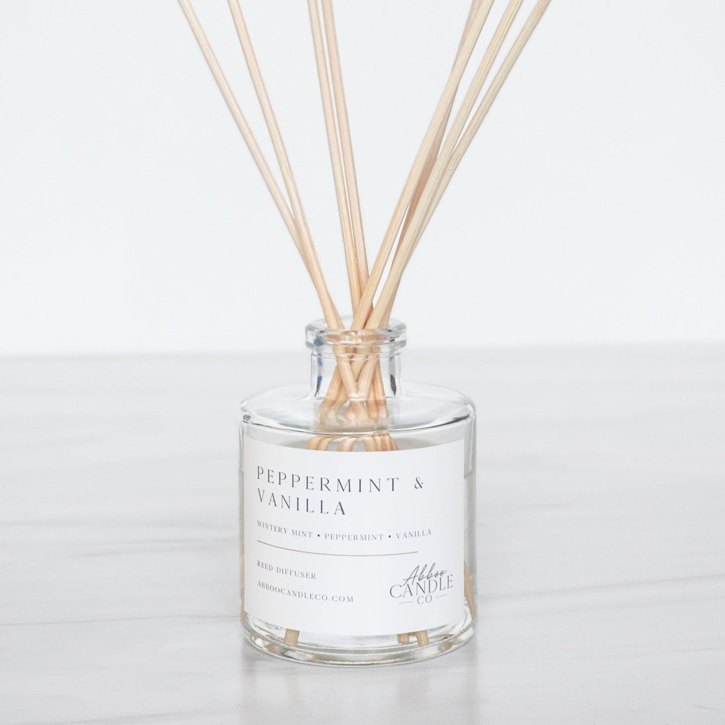 Peppermint and Vanilla Reed Diffuser - Abboo Candle Co