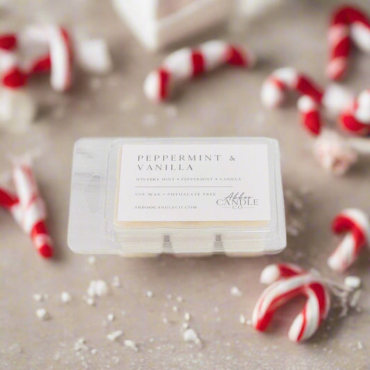 Peppermint and Vanilla Soy Wax Melts - Abboo Candle Co