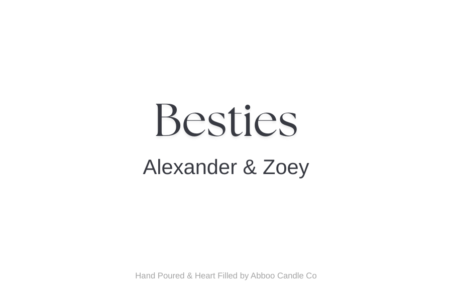 Personalized Candle - Abboo Candle Co