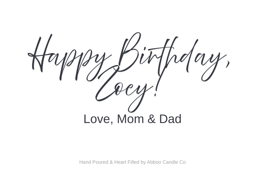 Personalized Candle - Abboo Candle Co