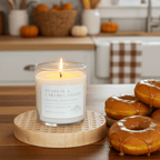 Pumpkin and Caramel Donut Soy Candle - Abboo Candle Co