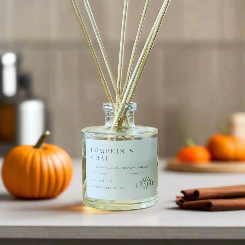 Pumpkin and Chai Reed Diffuser - Abboo Candle Co