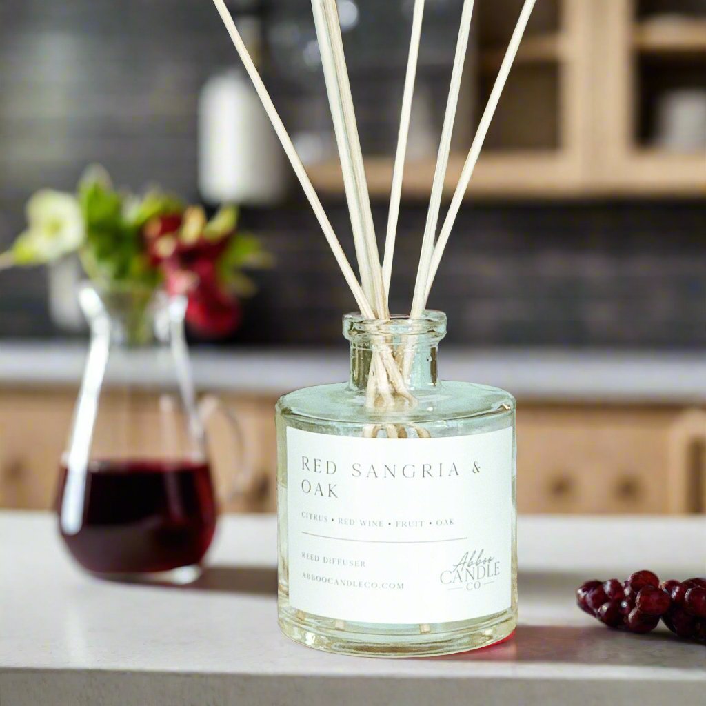 Red Sangria and Oak Reed Diffuser - Abboo Candle Co