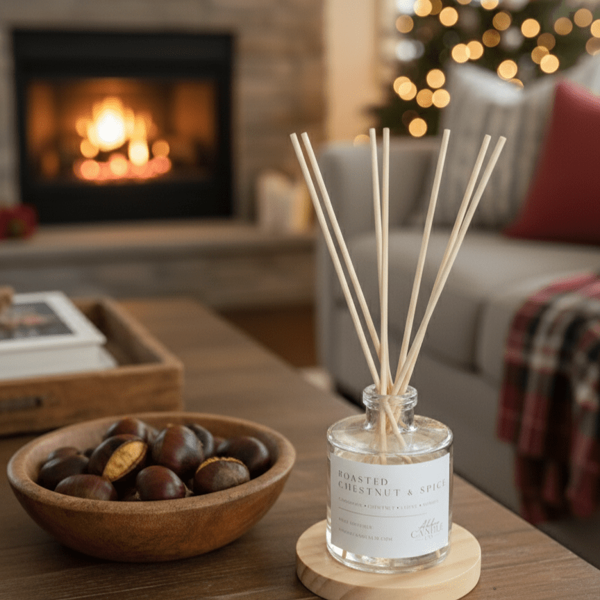 Roasted Chestnut and Spice Reed Diffuser - Abboo Candle Co