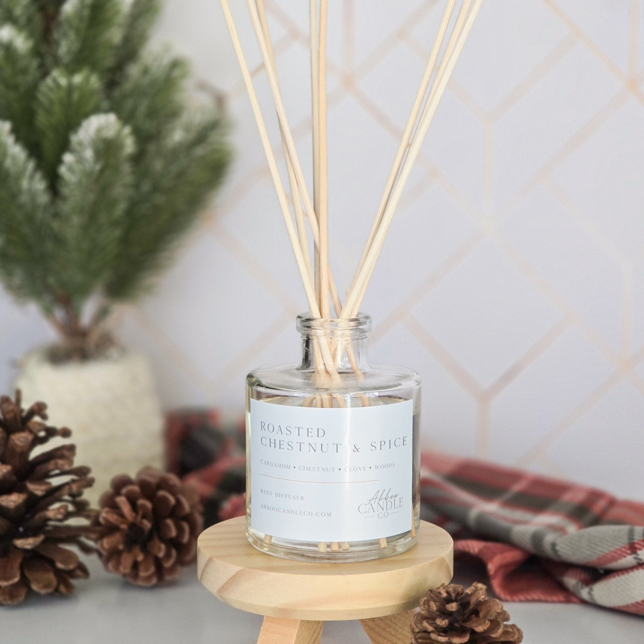 Roasted Chestnut and Spice Reed Diffuser - Abboo Candle Co