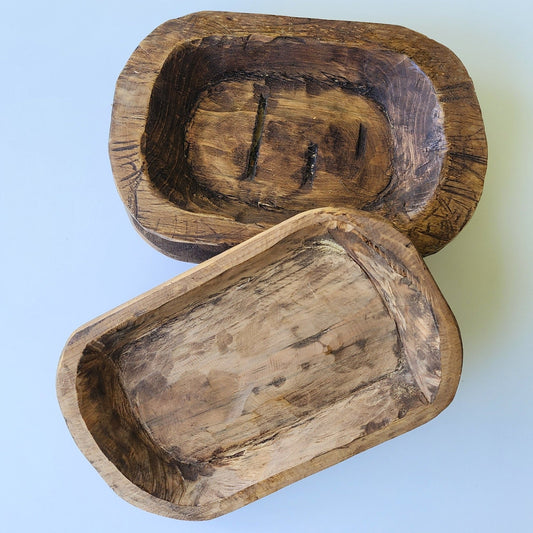 Rustic Wood Decorative Bowl - Limited Edition - Abboo Candle Co