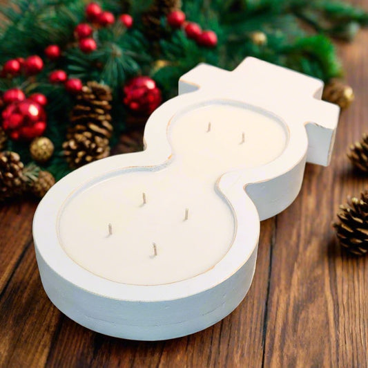 Snowman Dough Bowl Candle - Limited Edition - Abboo Candle Co