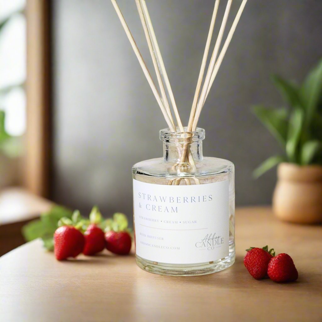 Strawberries and Cream Reed Diffuser - Abboo Candle Co