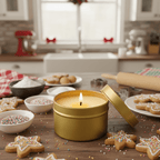Sugar Cookie and Sprinkles Gold Tin Soy Candle - Abboo Candle Co