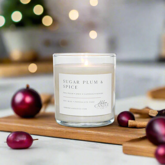 Sugar Plum and Spice Soy Tumbler Candle - Abboo Candle Co