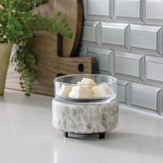 Swirl Glass 2 - in - 1 Wax Melt and Candle Warmer - Abboo Candle Co