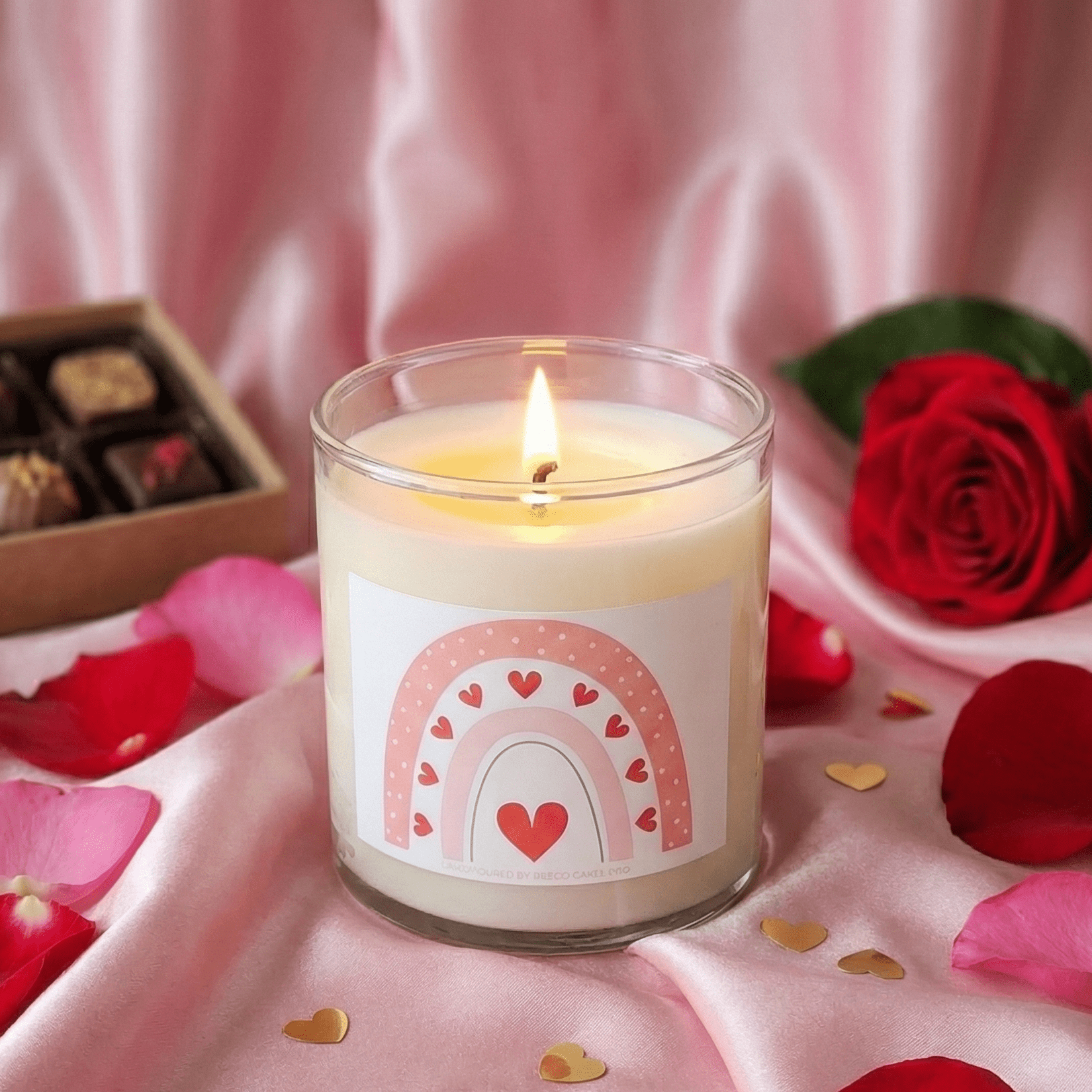 Valentine Rainbow Soy Candle - Abboo Candle Co