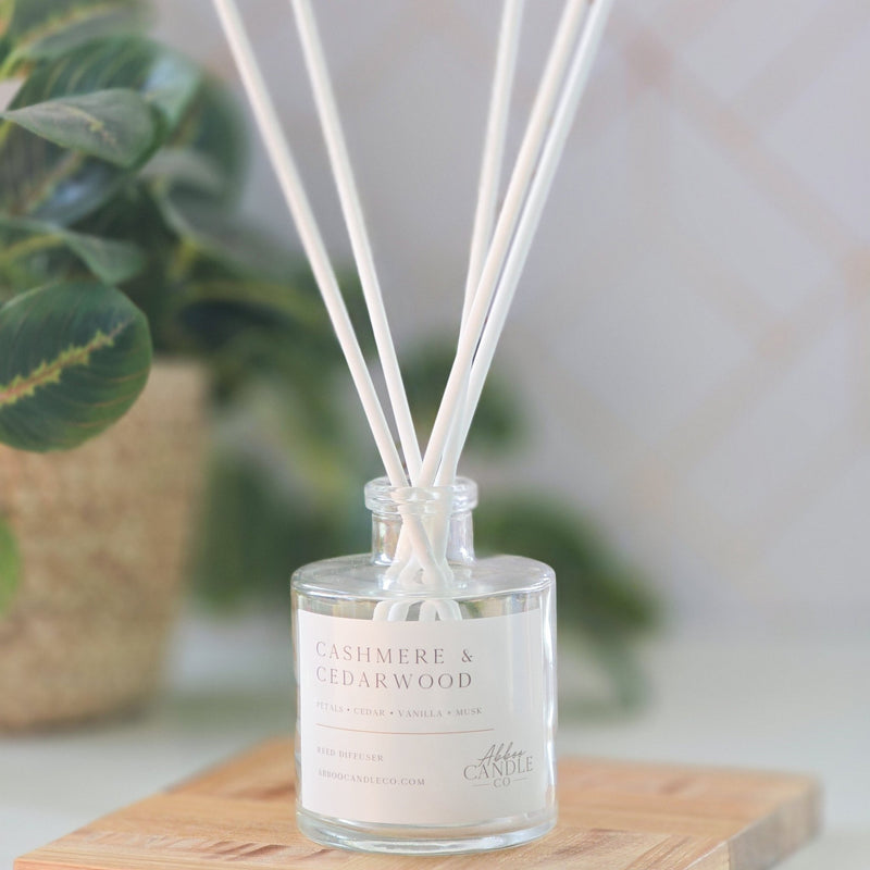 White Fiber Reed Diffuser - Limited Edition - Abboo Candle Co