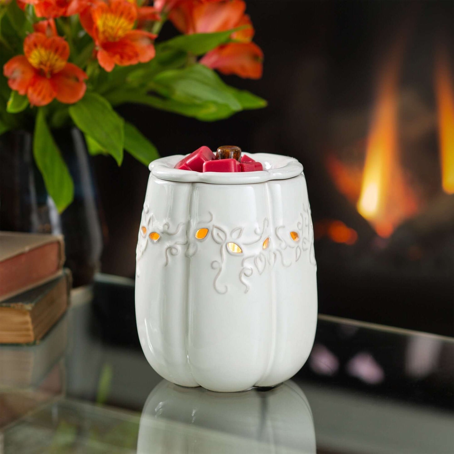 White Pumpkin Wax Melt Warmer - Abboo Candle Co