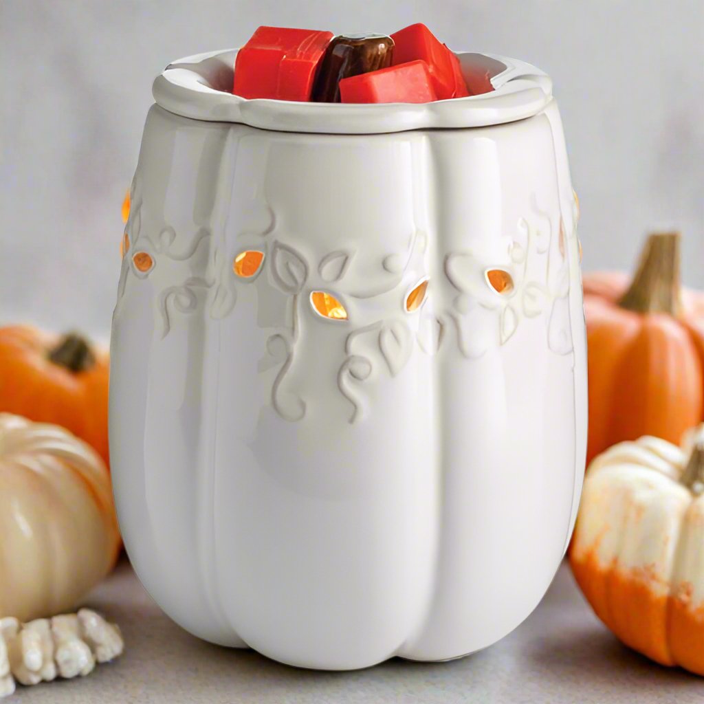 White Pumpkin Wax Melt Warmer - Abboo Candle Co