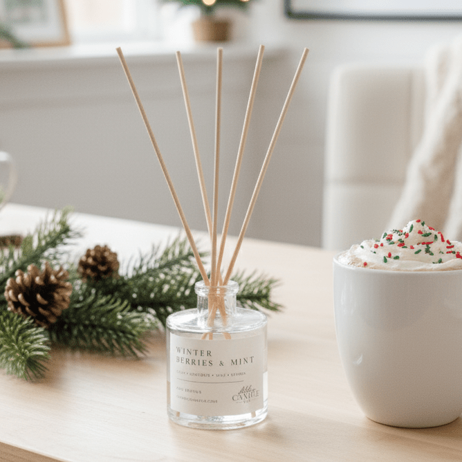 Winter Berries and Mint Reed Diffuser - Abboo Candle Co