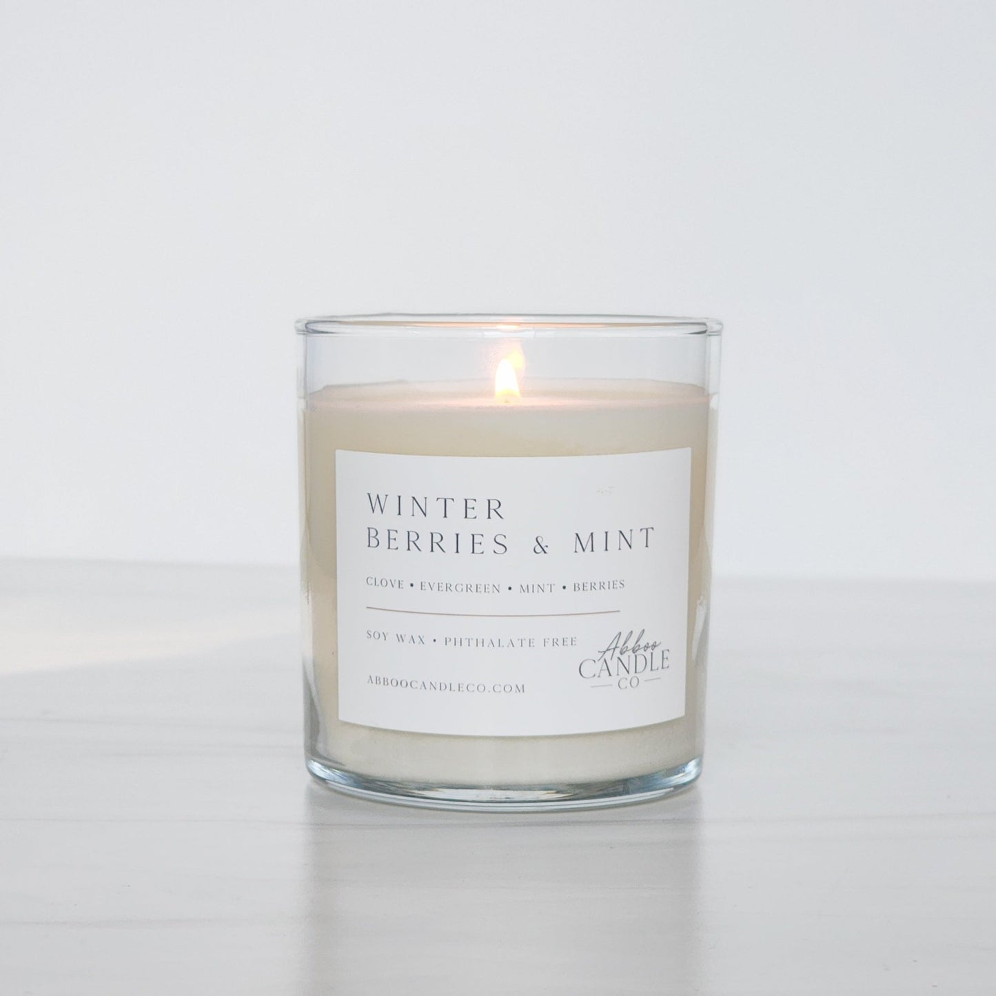 Winter Berries and Mint Soy Tumbler Candle - Abboo Candle Co