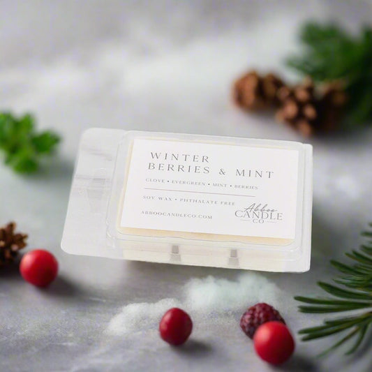 Winter Berries and Mint Soy Wax Melts - Abboo Candle Co