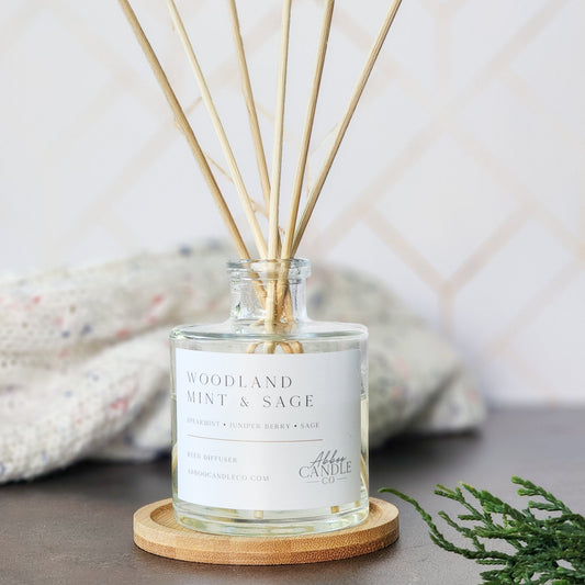 Woodland Mint and Sage Reed Diffuser - Abboo Candle Co