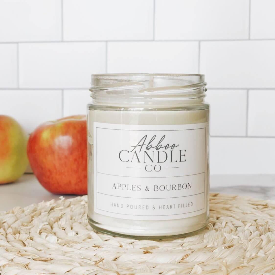 Apples and Bourbon Soy Candle - Abboo Candle Co