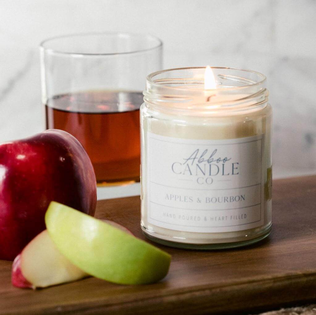 Apples and Bourbon Soy Candle - Abboo Candle Co