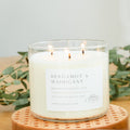 Bergamot and Mahogany 3-Wick Soy Candle - Abboo Candle Co