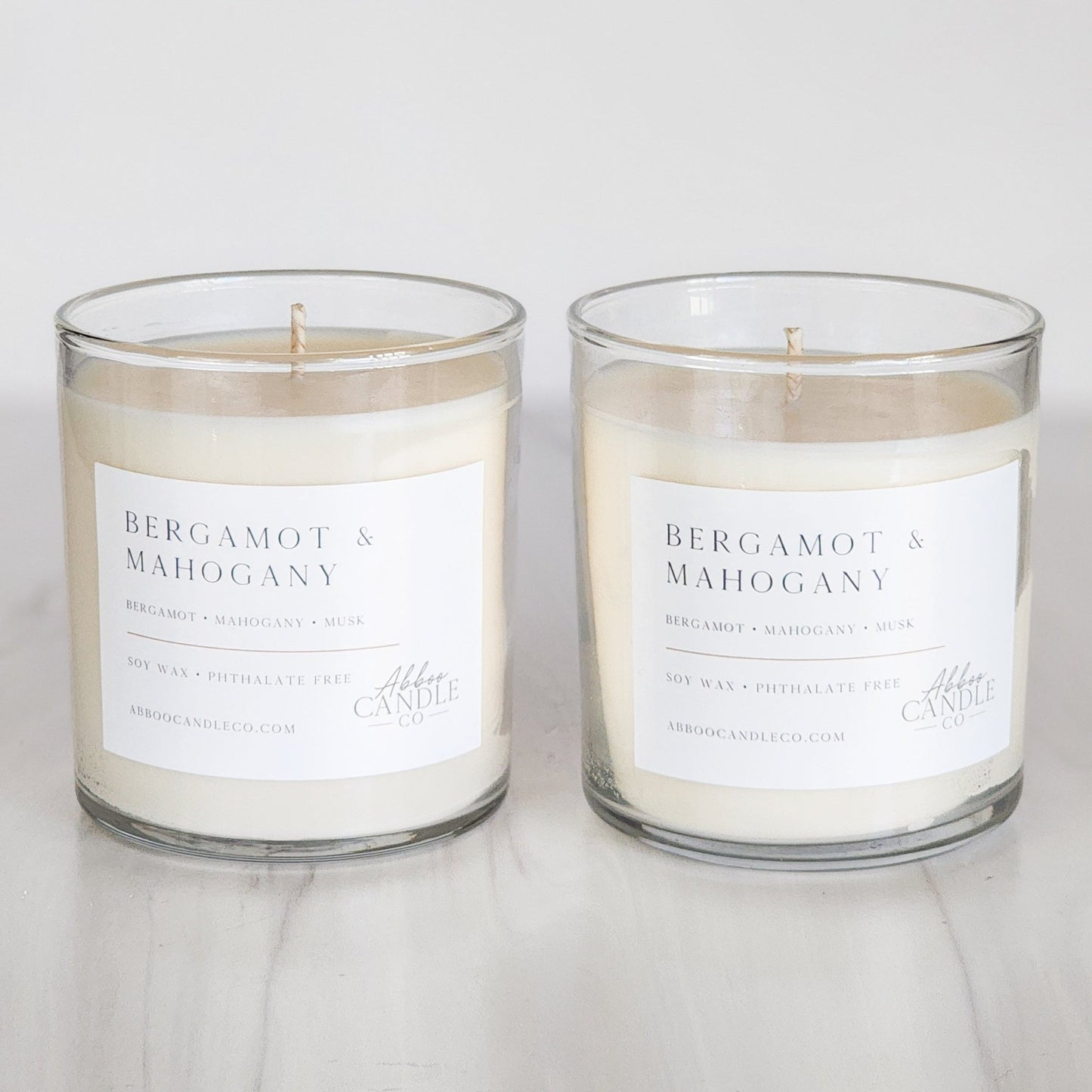 Bergamot and Mahogany Soy Candle Bundle - Abboo Candle Co