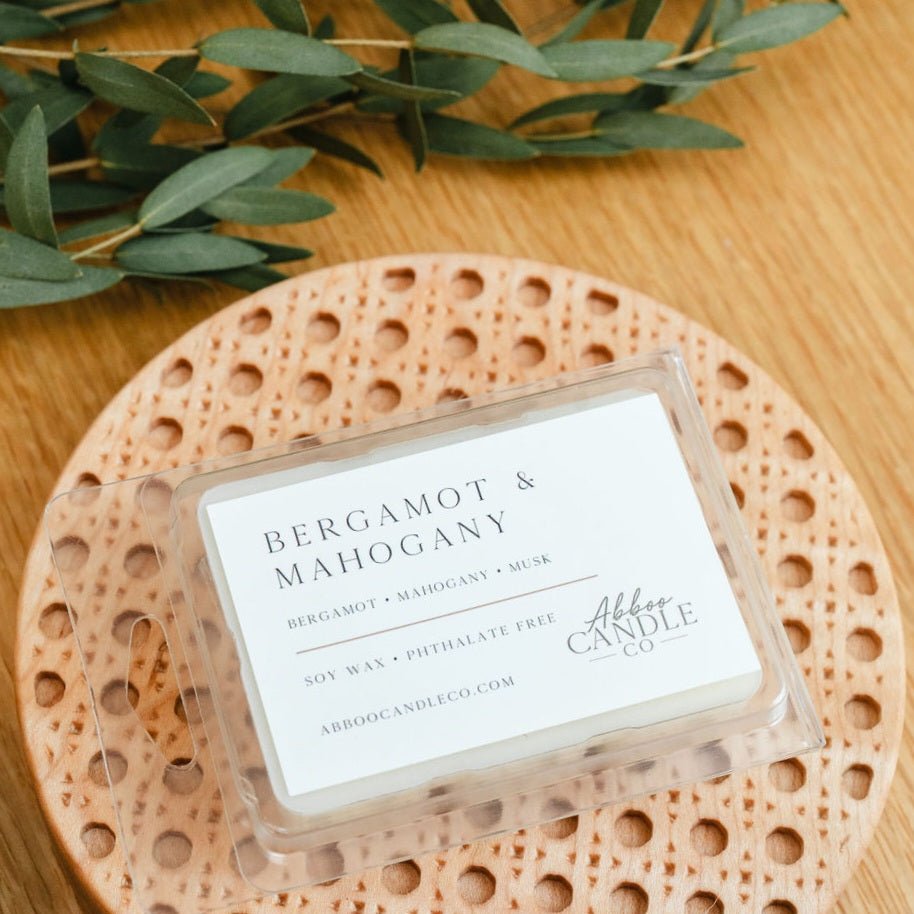Bergamot and Mahogany Soy Wax Melts - Abboo Candle Co