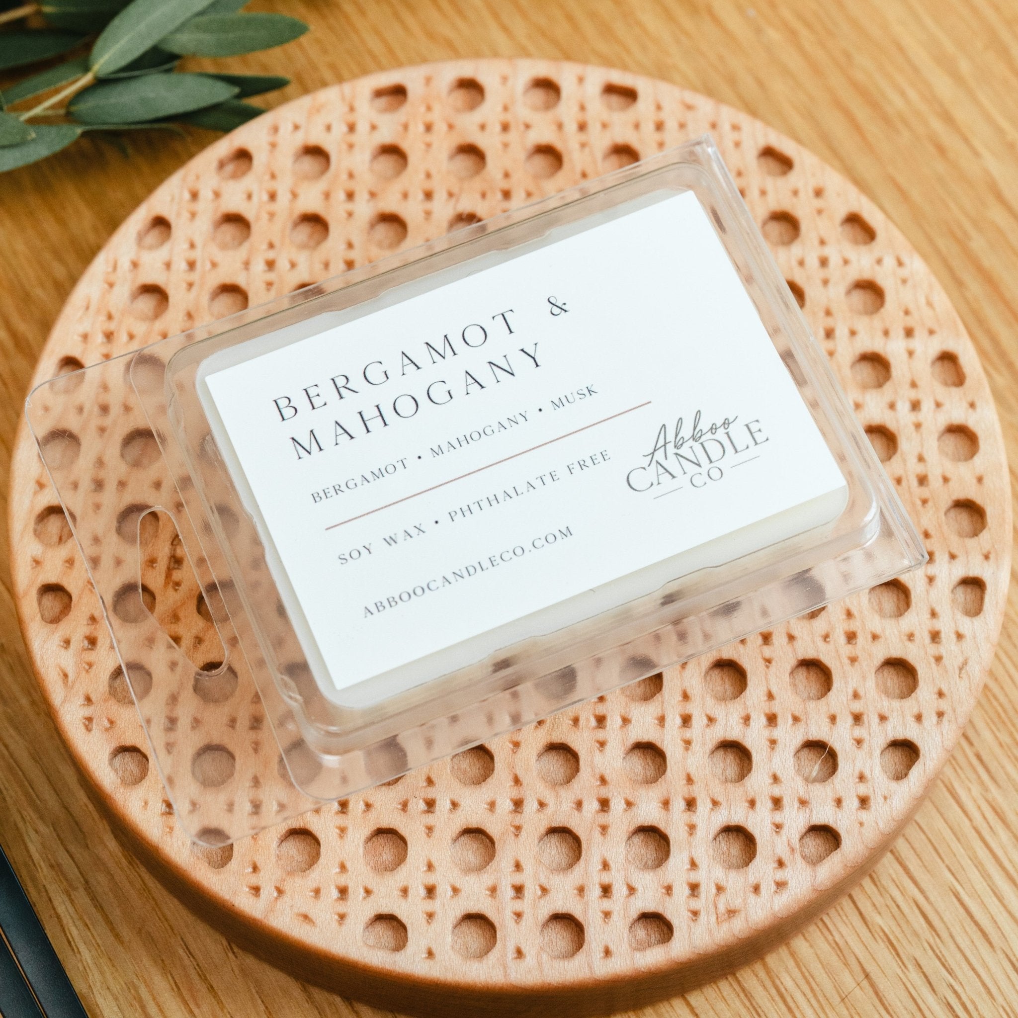 Bergamot and Mahogany Soy Wax Melts - Abboo Candle Co