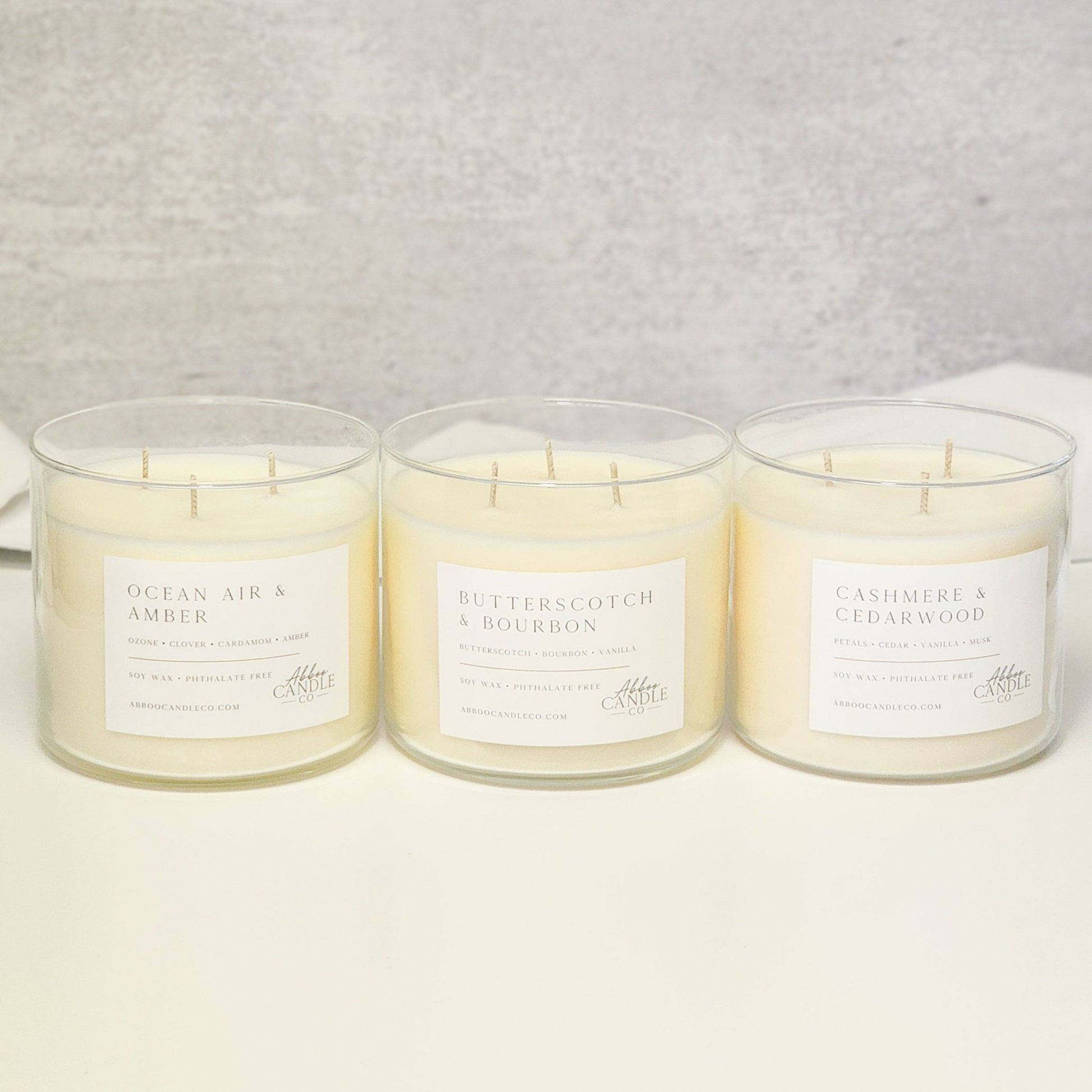 Best Sellers 3-Wick Soy Candle Trio - Abboo Candle Co