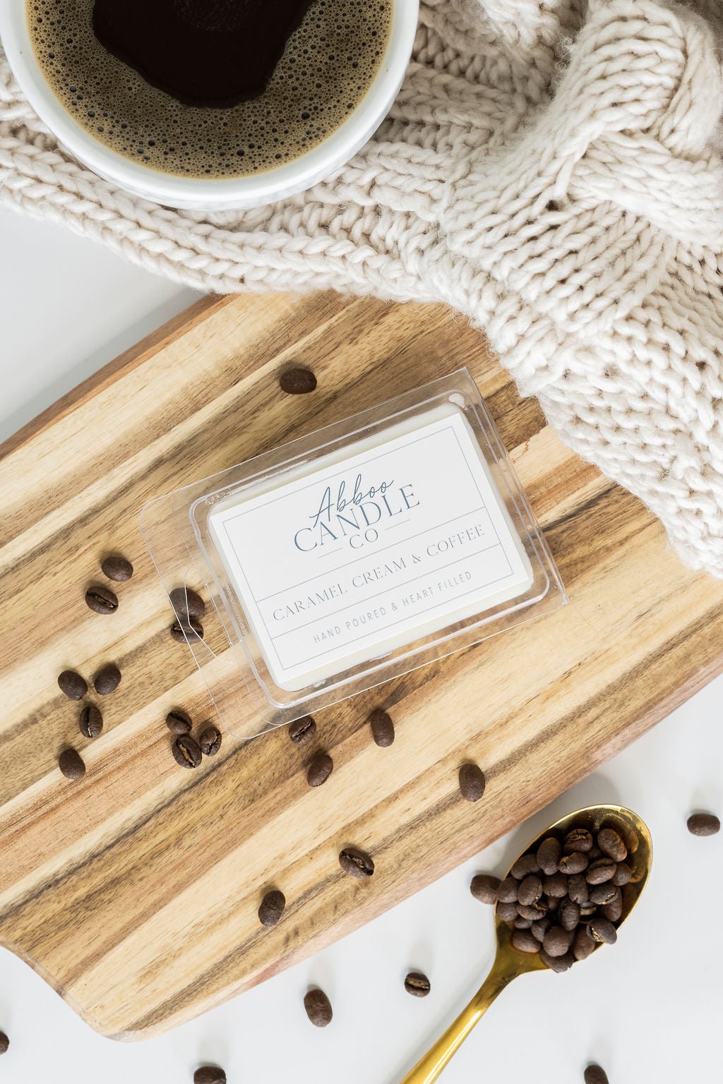 Caramel Cream and Coffee Soy Wax Melts - Abboo Candle Co