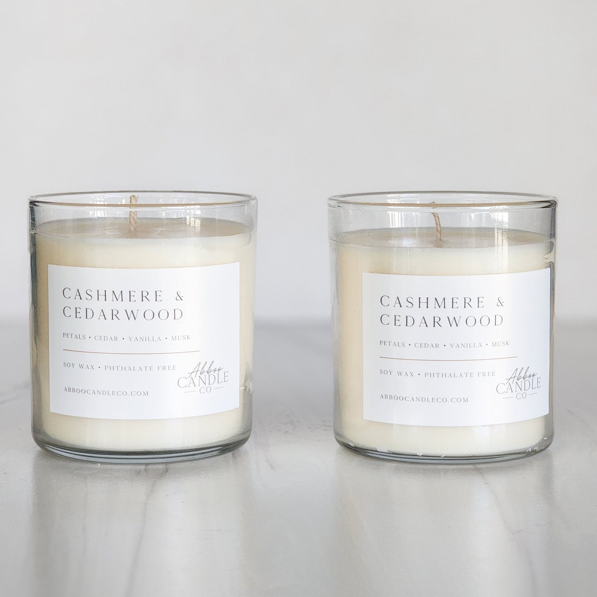 Cashmere and Cedarwood Soy Candle Bundle - Abboo Candle Co