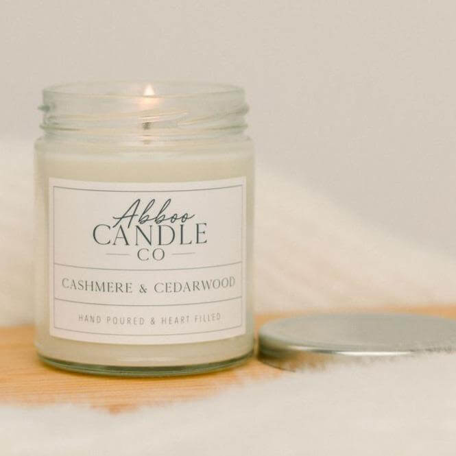 Cashmere and Cedarwood Soy Candle - Abboo Candle Co