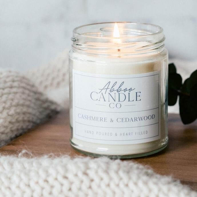 Cashmere and Cedarwood Soy Candle - Abboo Candle Co