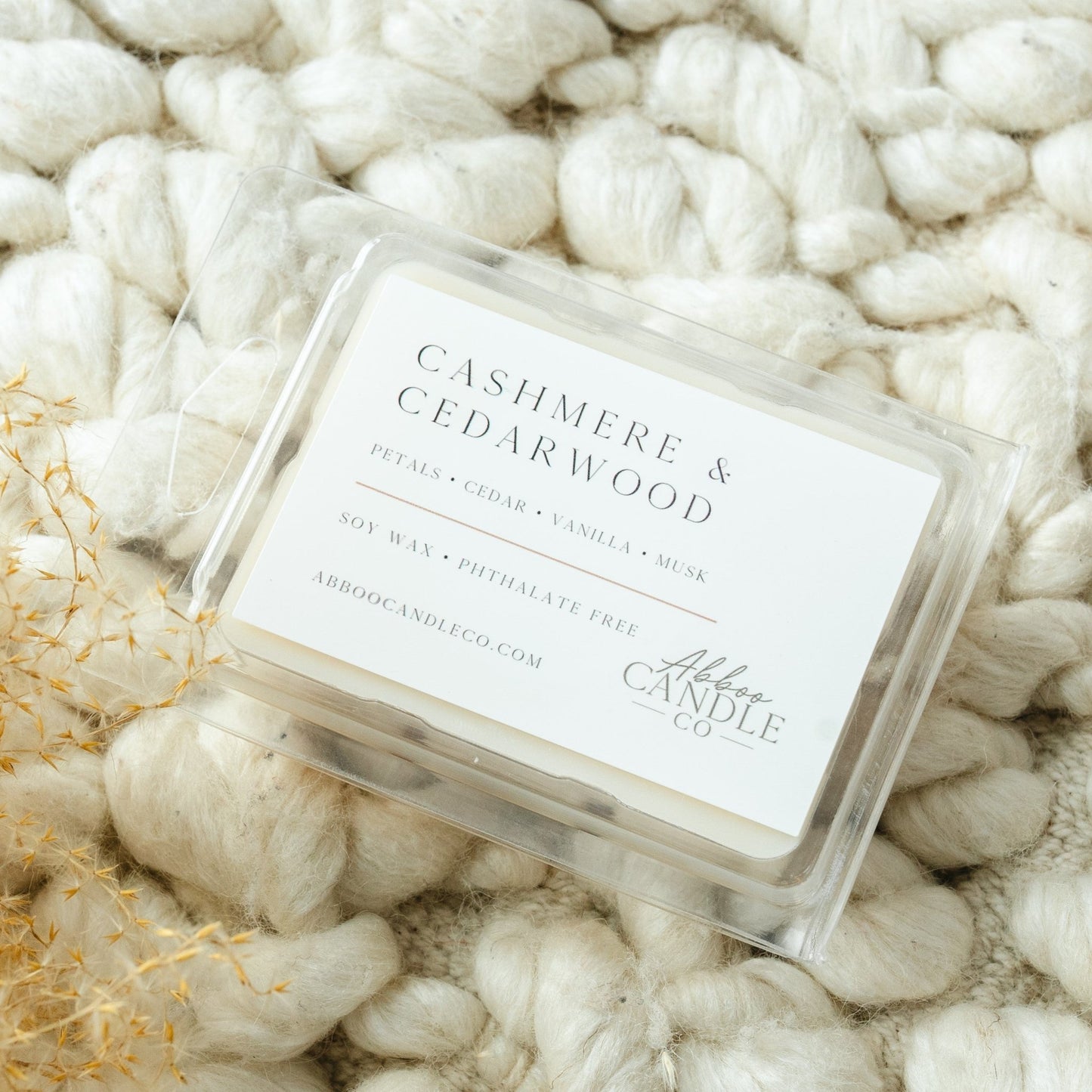 Cashmere and Cedarwood Soy Wax Melts - Abboo Candle Co