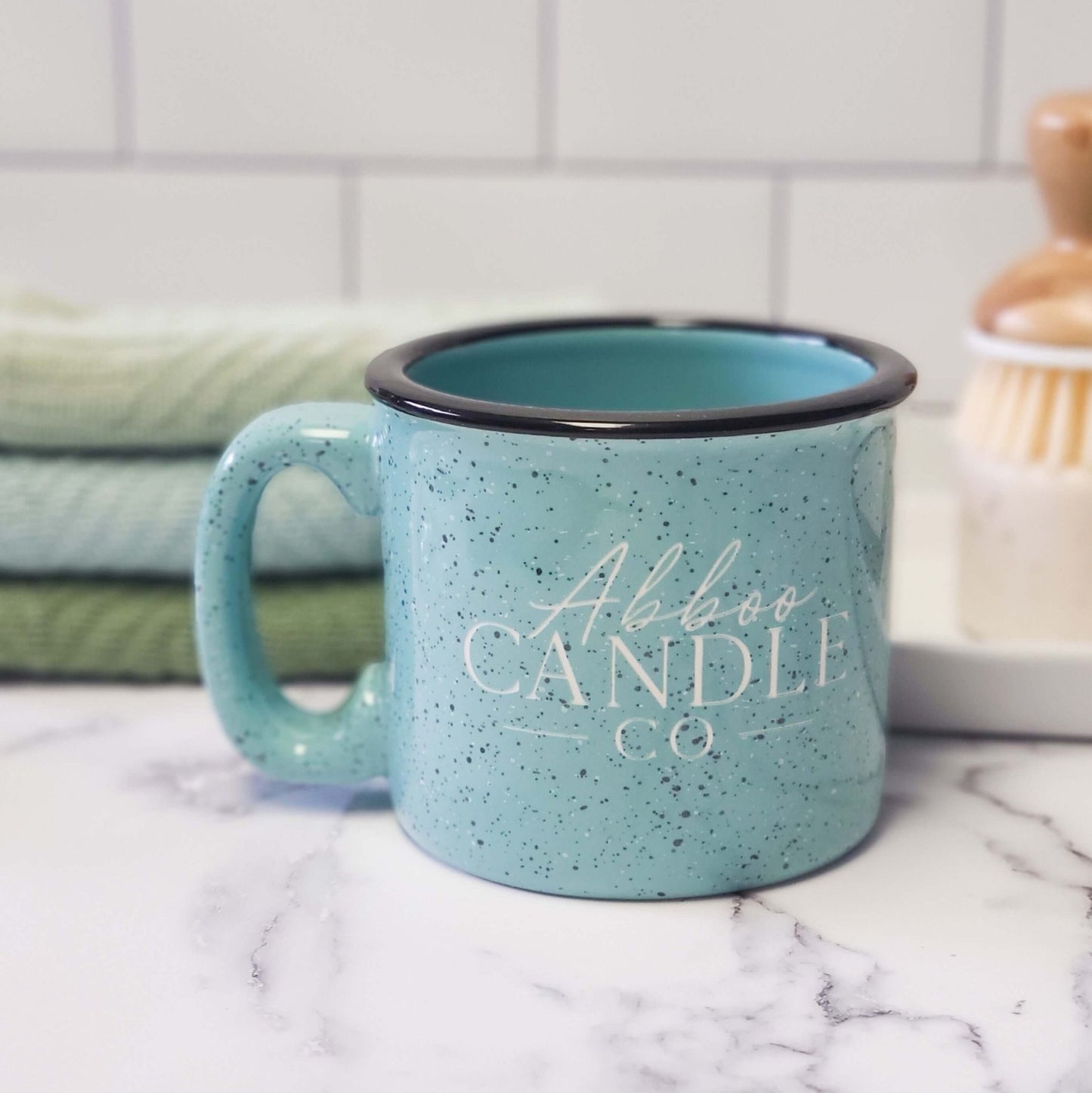 Ceramic Abboo Candle Co Logo Campfire Mug - Abboo Candle Co