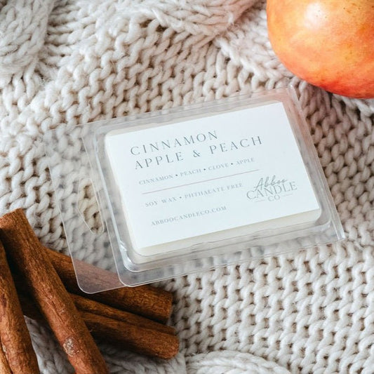 Cinnamon Apple and Peach Soy Wax Melts - Abboo Candle Co