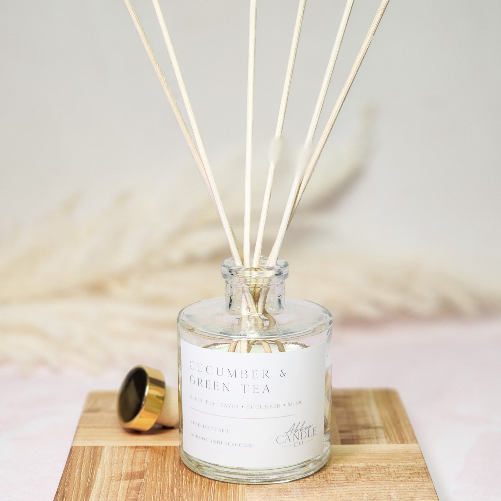 Cucumber and Green Tea Reed Diffuser - Abboo Candle Co