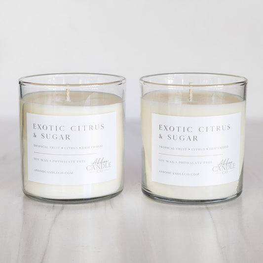 Exotic Citrus and Sugar Soy Candle Bundle - Abboo Candle Co