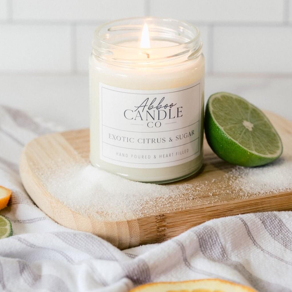 Exotic Citrus and Sugar Soy Candle - Abboo Candle Co